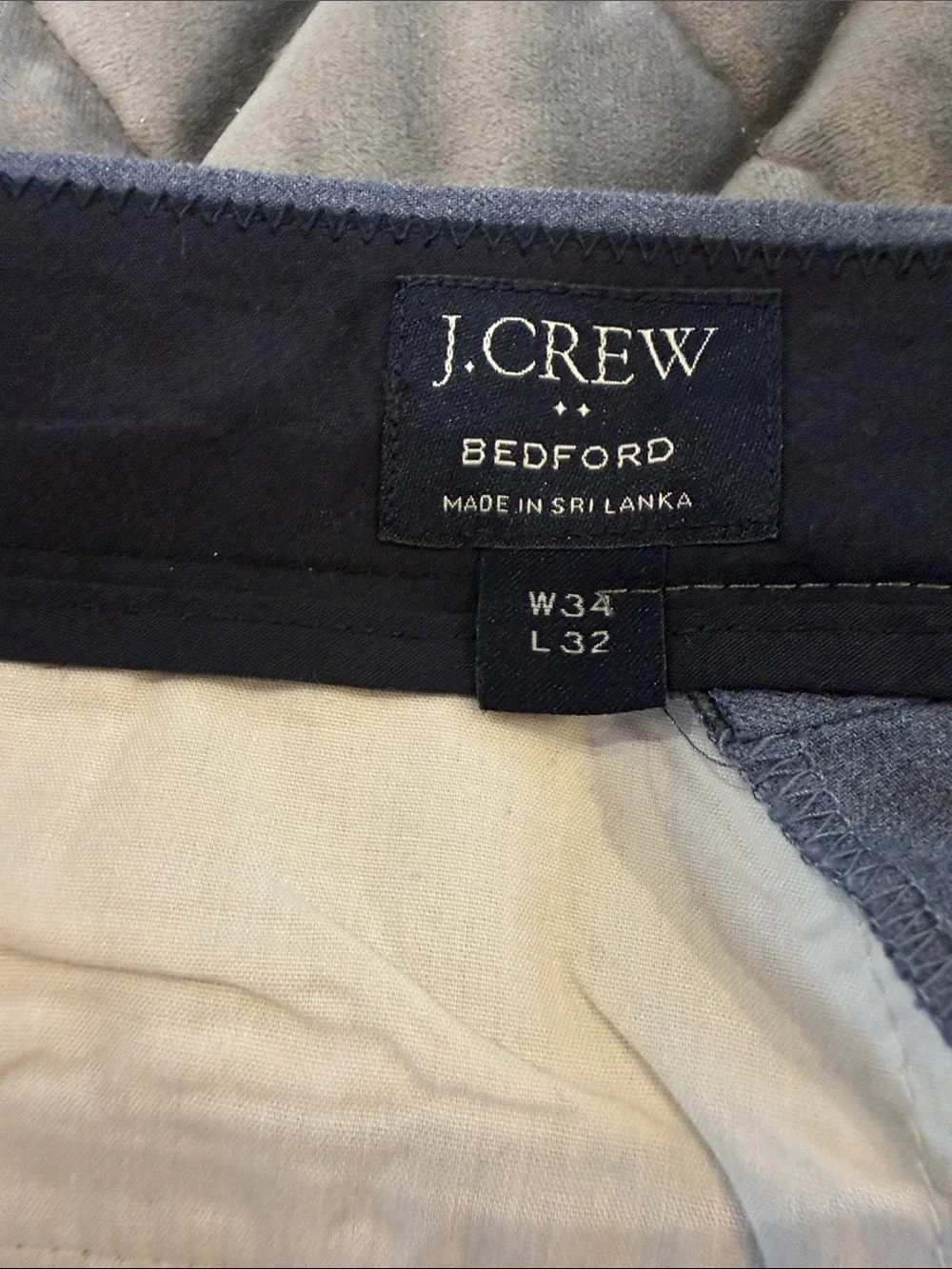 Men's JCREW BEDFORD Blue Dress Pants W34 L32